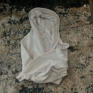 this is a cropped white jacket from garage (barely worn)